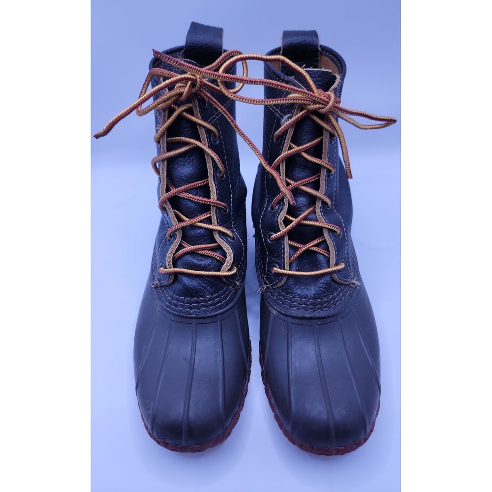 L.L.Bean Bison Leather 8" Lace Up Boots Women's size 8 - Picture 3 of 10